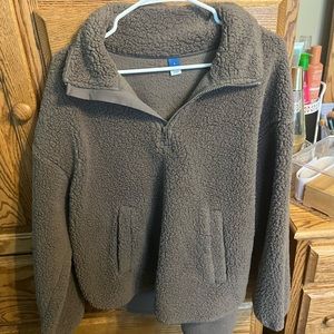 Brand New Womens Large Sherpa Half Zip
